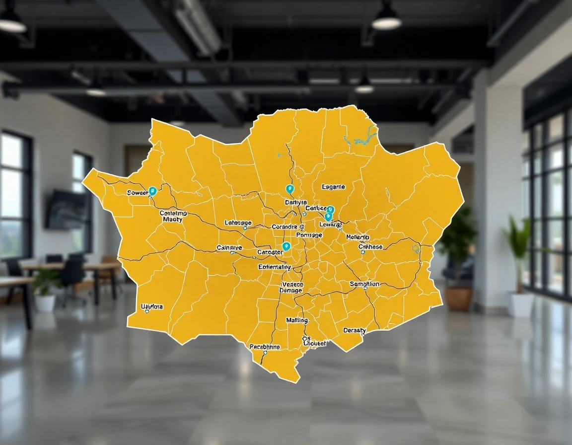 Water Damage Service Areas Map